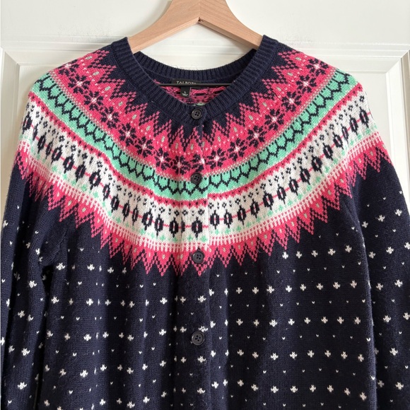 Talbots Fair Isle Print Women’s Cardigan - Picture 3 of 5
